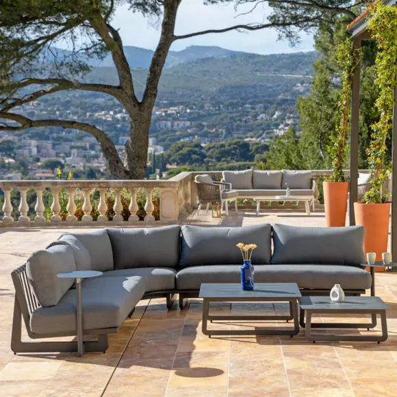 Salon de jardin Long Beach Anthracite - 7 places 2