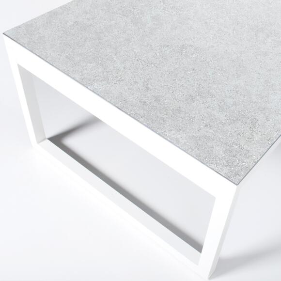 Table de jardin 12 places Aluminium/Céramique Kore (260 x 120 cm) - Blanc/Gris clair 3