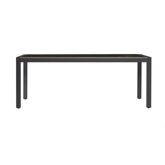 Table de jardin 6 places Aluminium/Céramique Modena (150 x 75 cm) - Gris anthracite/Gris clair 7