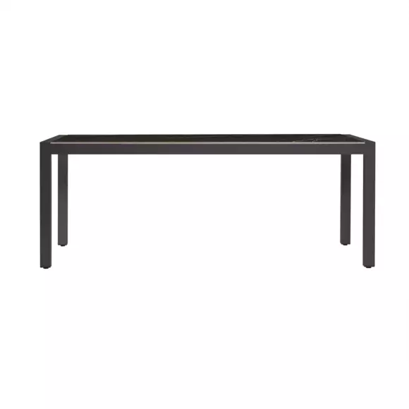 Mesa de jardín 6 personas Aluminio/Cerámica Modena (150 x 75 cm) - Gris antracita/Gris claro 7
