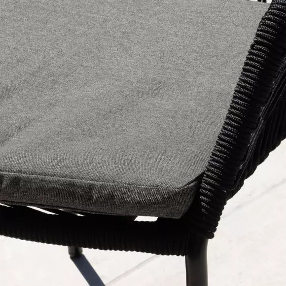 Sillón de jardín apilable Seville - Negro 3