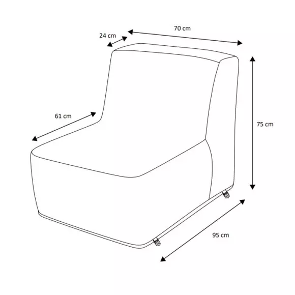 Fauteuil de jardin gonflable Bubble - Taupe 7