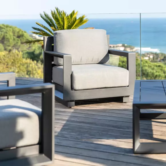 Fauteuil de jardin Elba - Anthracite 3