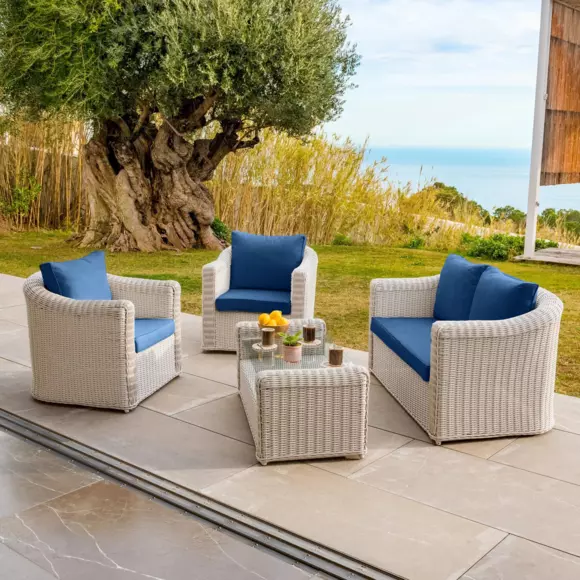 Vervangende kussens voor loungeset Calvi 4 zitplaatsen - Blauw 3