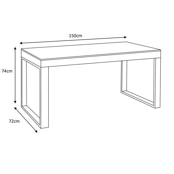 Table de jardin 6 places Aluminium/Céramique Kore (150 x 75 cm) - Blanc/Gris clair 7