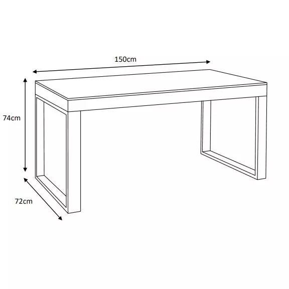 Mesa de jardín Kore 6 plazas de aluminio/cerámica (150 x 75 cm) - Blanco/Gris claro	 7