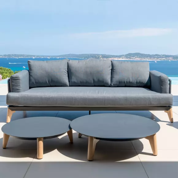 Canapé de jardin 3 places Monte Carlo - Anthracite 2