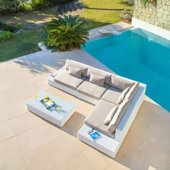 Chauffeuse de jardin Palma - Blanche 7