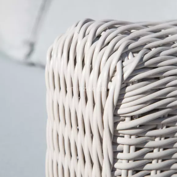 Fauteuil de jardin Calvi - Blanc/Gris clair 2