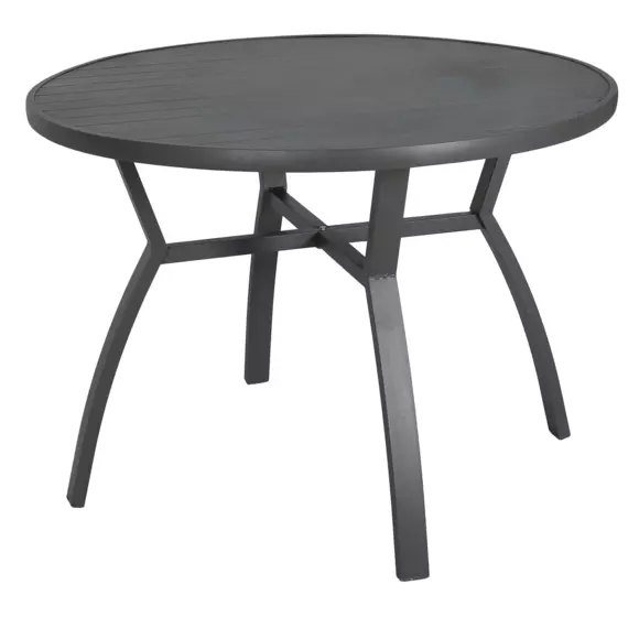 Mesa de jardín redonda Aluminio Murano (D105 cm) - Gris Antracita 3