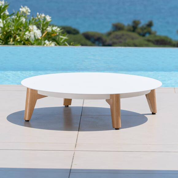 Tavolino basso rotonde (P86 cm) Monte Carlo - Bianco 2
