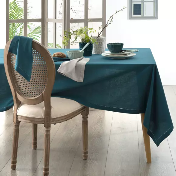 Lot de 4 serviettes Chambray Bleu canard 2