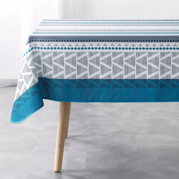 Mantel rectagular antimancha (L240 cm) Pacome Azul 2