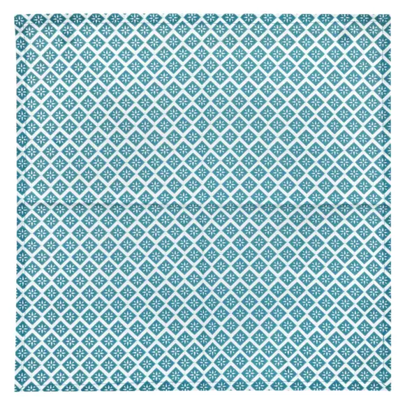Lot de 4 serviettes coton Tika Bleu canard 3