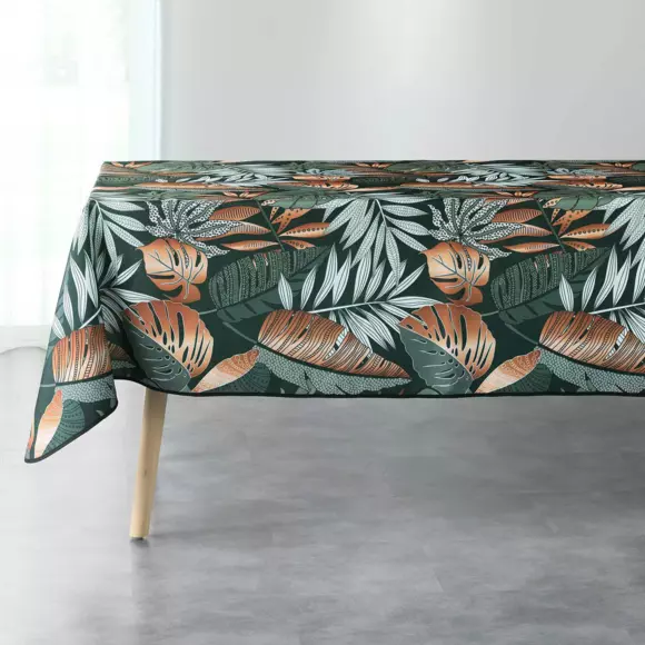 Rechteckige Tischdecke mit Fleckschutz (L240 cm) Alianor Khaki 2