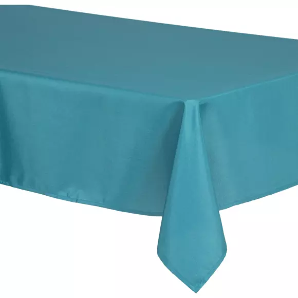 Rechteckige fleckenabweisende Tischdecke (L240 cm) Mina Petrolblau 2