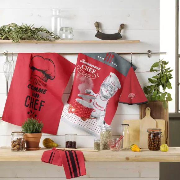 Torchon (70 cm) Comptoir Rouge 2