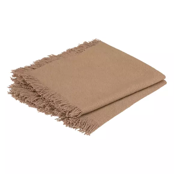 Lot de 2 serviettes coton Maha Beige 2