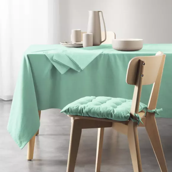 Lot de 3 serviettes coton recyclé (40 cm) Mistral Vert menthe 2