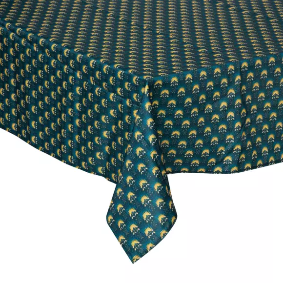 Mantel rectangular anti mancha (L240 cm) Palmita Azul trullo 3