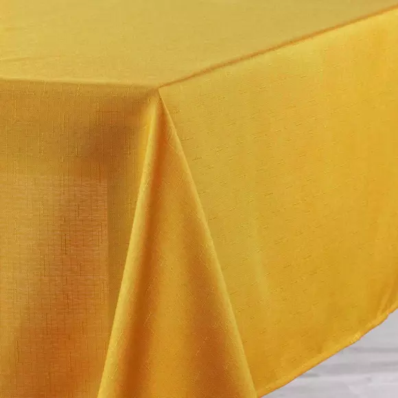 Nappe rectangulaire enduite (L250 cm) Newton Jaune moutarde 2