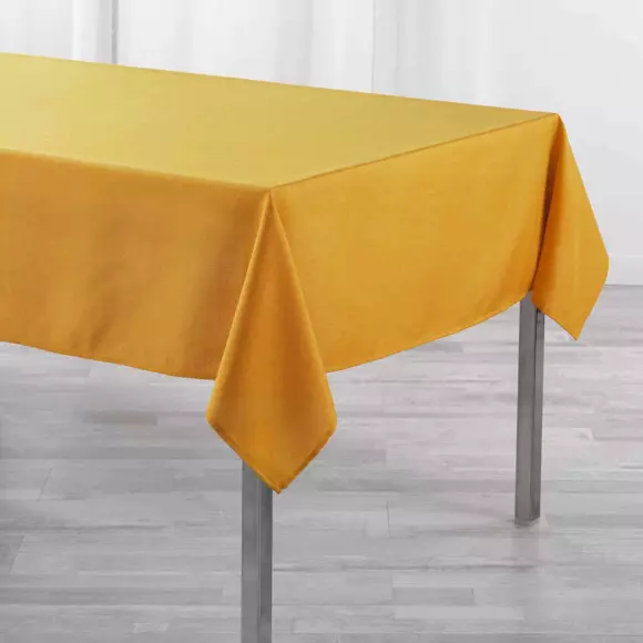 Mantel rectangular revestido (L250 cm) Newton Amarillo mostaza 3