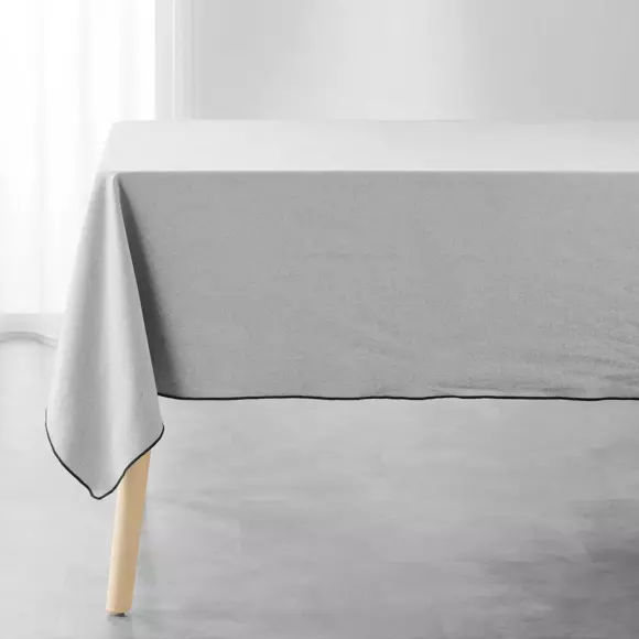 Mantel rectangular algodón reciclado (L240 cm) Mistraline Gris jaspeado 3