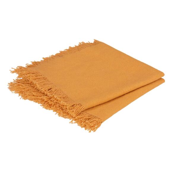 Lot de 2 serviettes coton Maha Jaune ocre 3