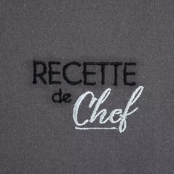 Lot de 2 serviettes coton Duo Gris foncé 2