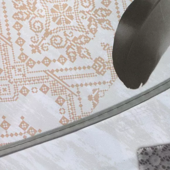 Nappe ronde PVC (D160 cm) Delicia Taupe 2