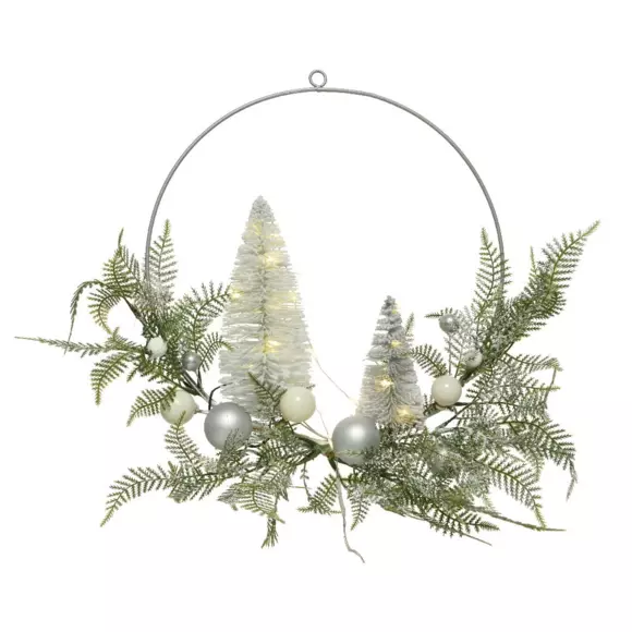 Corona de Navidad luminosa Soraya Blanco cálido 2