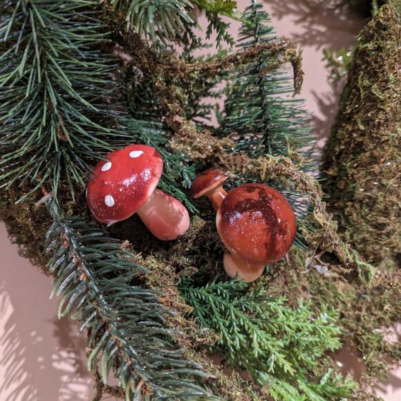 Corona di Natale Funghi D40 cm 2