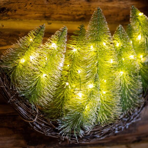 Corona di Natale luminosa Mini arbustes Bianco caldo 2