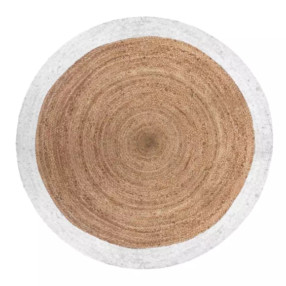 Tappeto juta (D120 cm) Bord Bianco 3