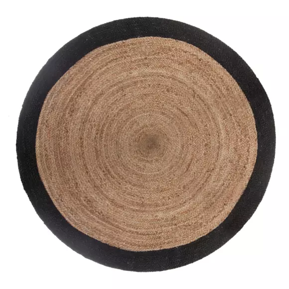 Tapis jute (D120 cm) Bord Noir 3