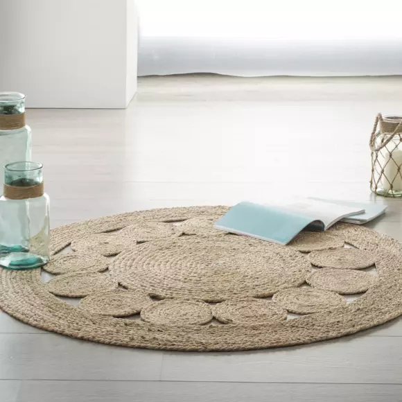 Tapis jute (D120 cm) Vent Beige naturel 2