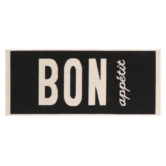 Alfombra de cocina (120 cm) Appetito Negro