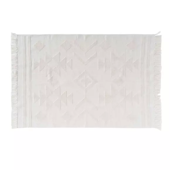 Tapis coton (170 cm) Cilaos Blanc 2