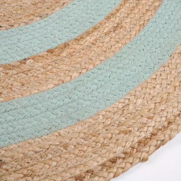 Alfombra yute (90 cm) Maori Azul aqua 2