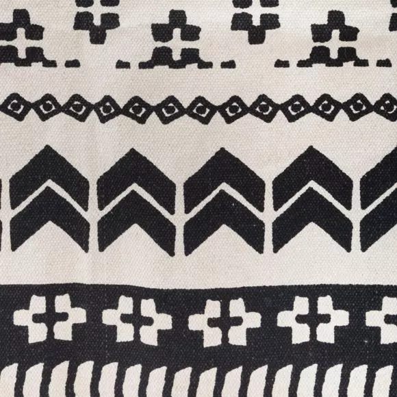 Tapis coton (170 cm) Delhi Noir et blanc 4