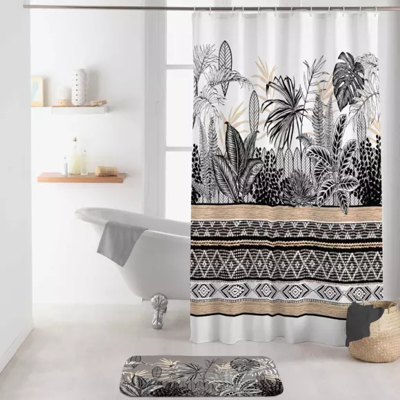 Tapis de bain microfibre Tikal Noir 2