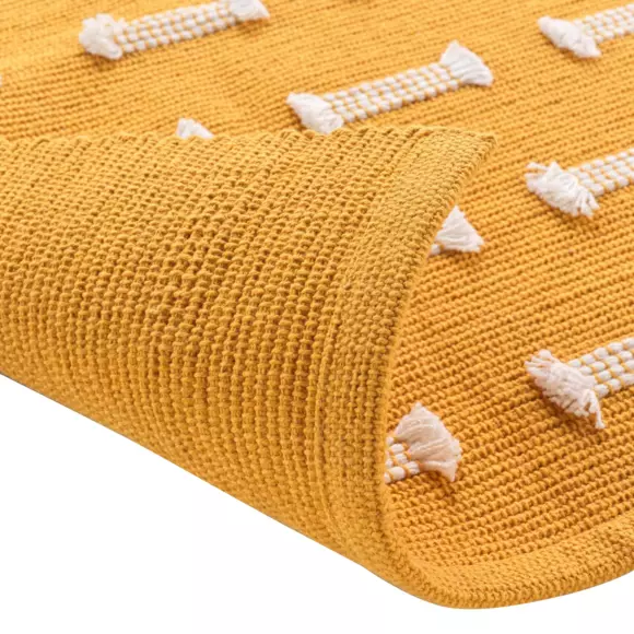 Tapis coton (80 cm) Juline Jaune