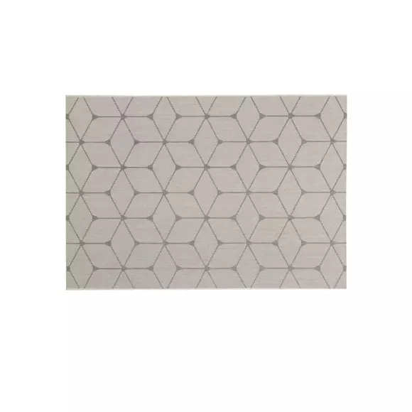 Tapis de salon (170 cm) Hexagon Blanc