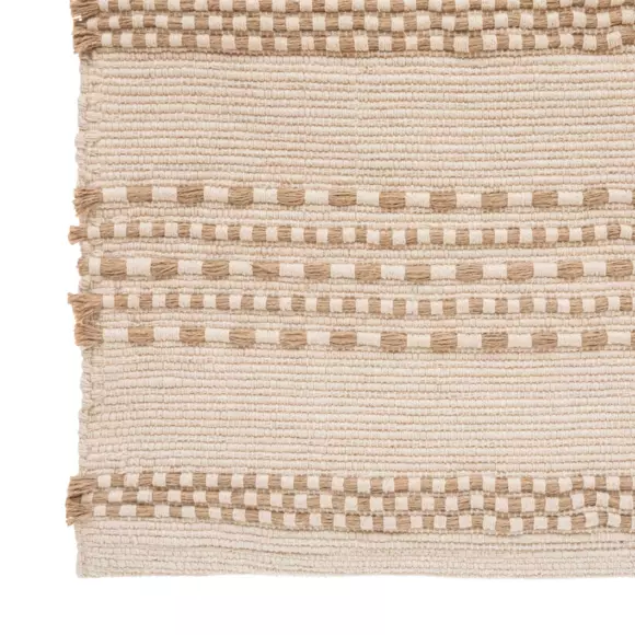 Alfombra en algodón y yute (140 cm) Bota Marfil 2