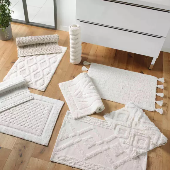 Tapis de bain coton (80 cm) Genovis Blanc