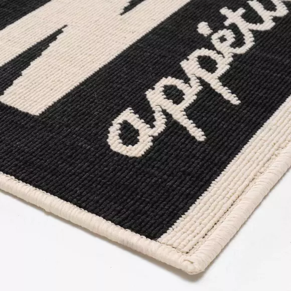 Tapis de cuisine (80 cm) Appetito Noir