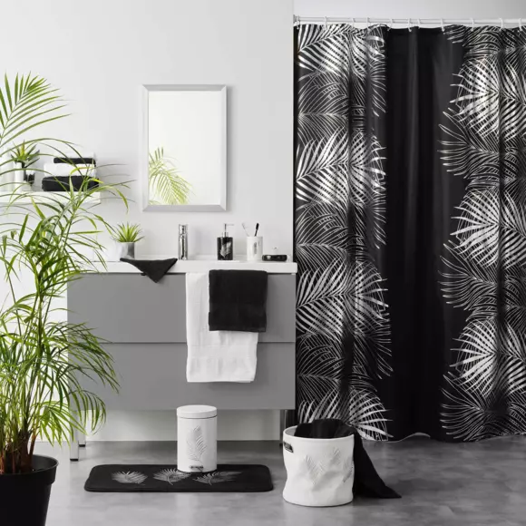 Tapis de bain (75 cm) Orbella Noir et argent 2