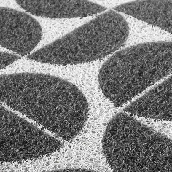 Tapis d'entrée antidérapant demi-lune (75 cm) Cosmix Noir 2