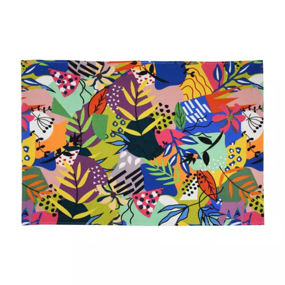 Alfombra de algodón (90 cm) Popart Azul trullo 2