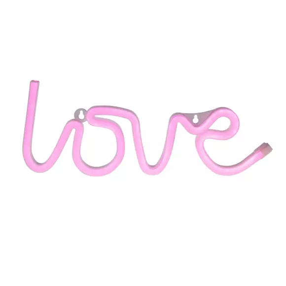 Enseigne lumineuse néon Love Rose à piles 2